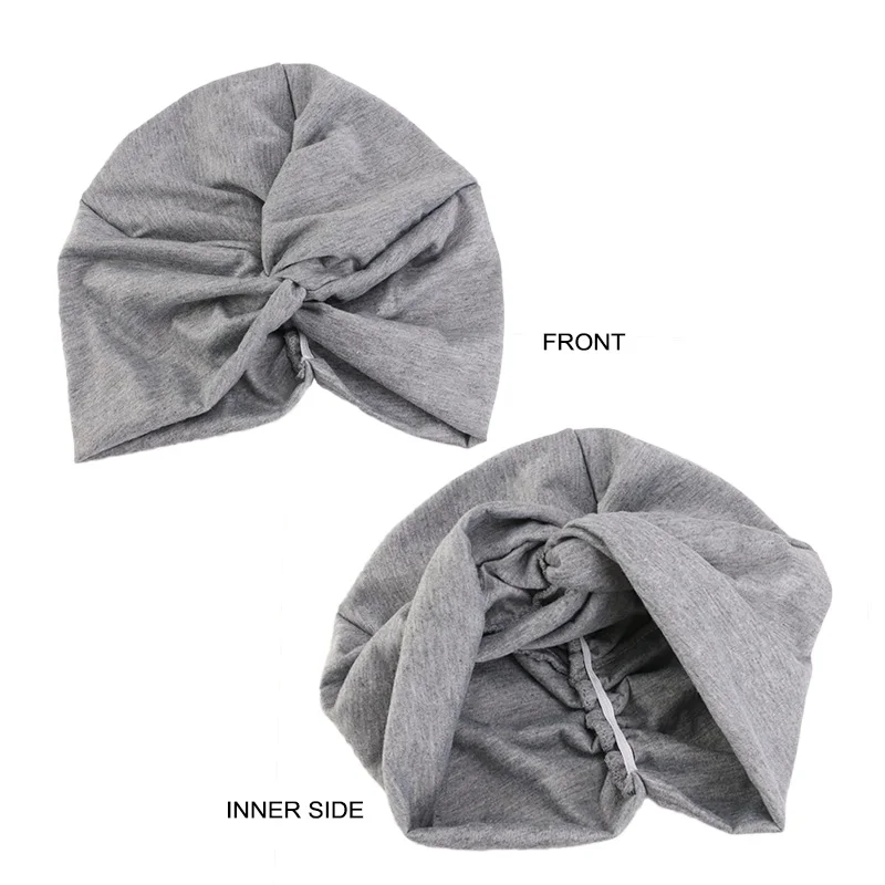 New Soft Jersey cotton Turban Chemo Hat Hair Covering Hijab Beanie twist Head Wrap Bandanas Headwear Beanie Hair Accessories