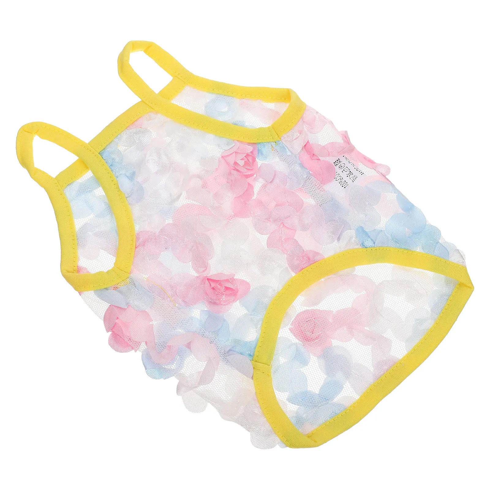 

Decoration Pet Vest Costumes Cat Clothing Dog Shirts Portable Cooling Yellow Accessories