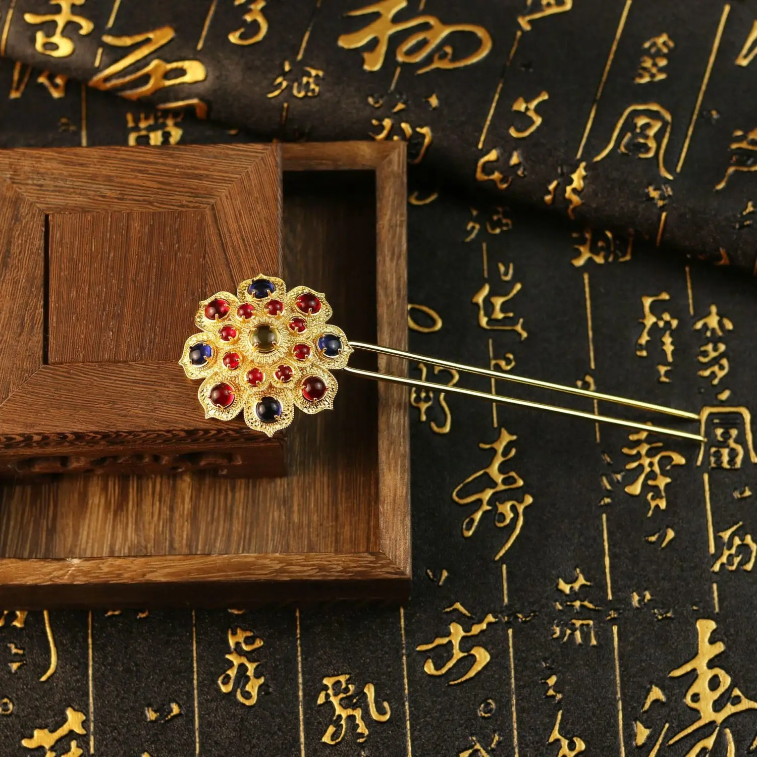 

Антикварные аксессуары для волос династии Тан, позолоченная заколка для волос, галстук, булочка Сиди, голова и лапша, головной убор ханьфу, женские головные уборы