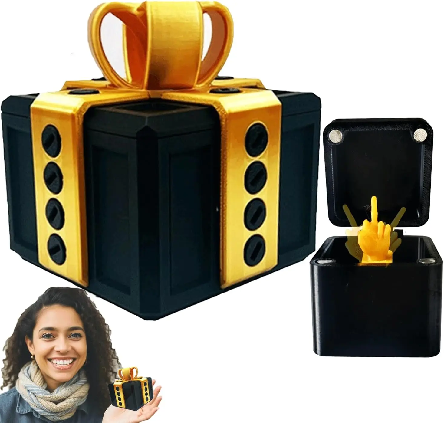 ของขวัญแกล้งคนด้วยนิ้วกลาง, กล่องของขวัญแกล้งคนด้วยสกรู, นิ้วกลางในกล่อง, กล่องของขวัญแกล้งคนสุดขั้ว, เซอร์ไพรส์