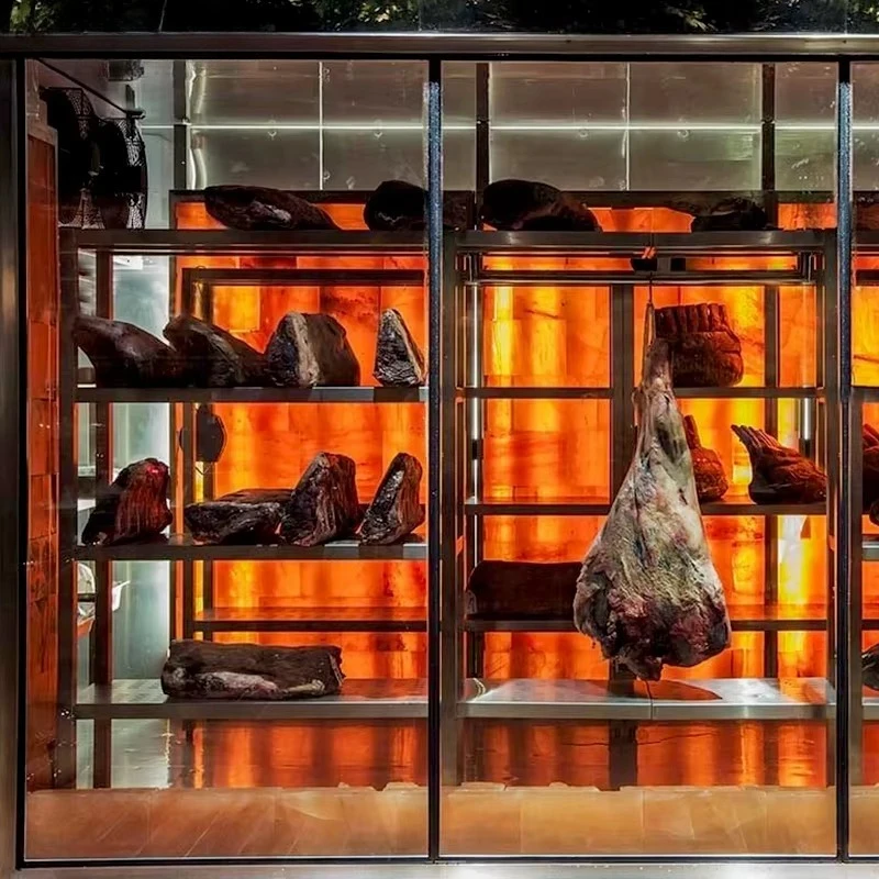 

Customized Dry Aging Aged Cooler Refrigerator Fridge Glass Beef Meat Dry Dri Ager Cabinet Freezers Fro Smart Air-dried Meat