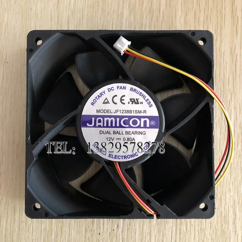

Ltsf For JAMICON JF1238B1SM-R DC 12V 0.80A 120x120x38mm 3-Wire Server Cooling Fan 12cm