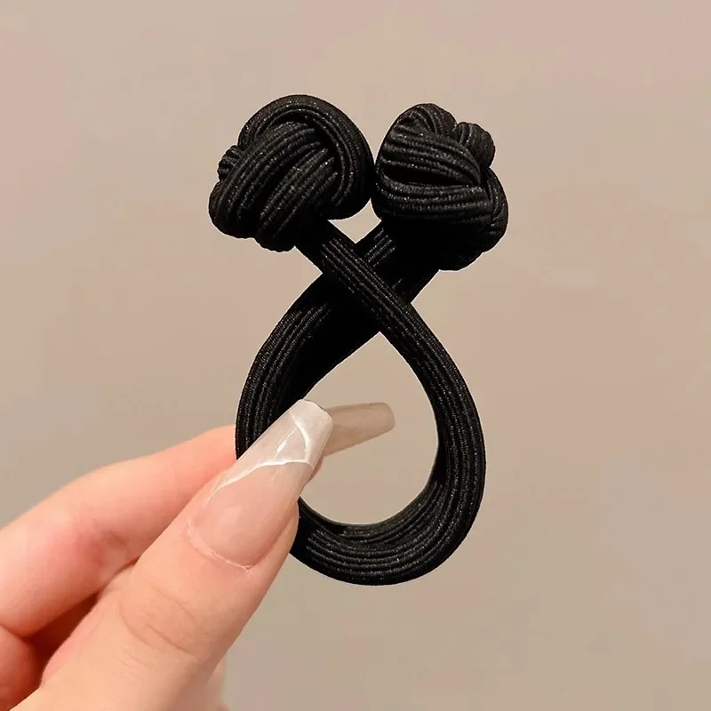 High Ponytail Rubber Bands Hair Band Elastic Head Rope For Women Korean Scrunchies Hair Tie Knotted Hair Ropes  Accessories