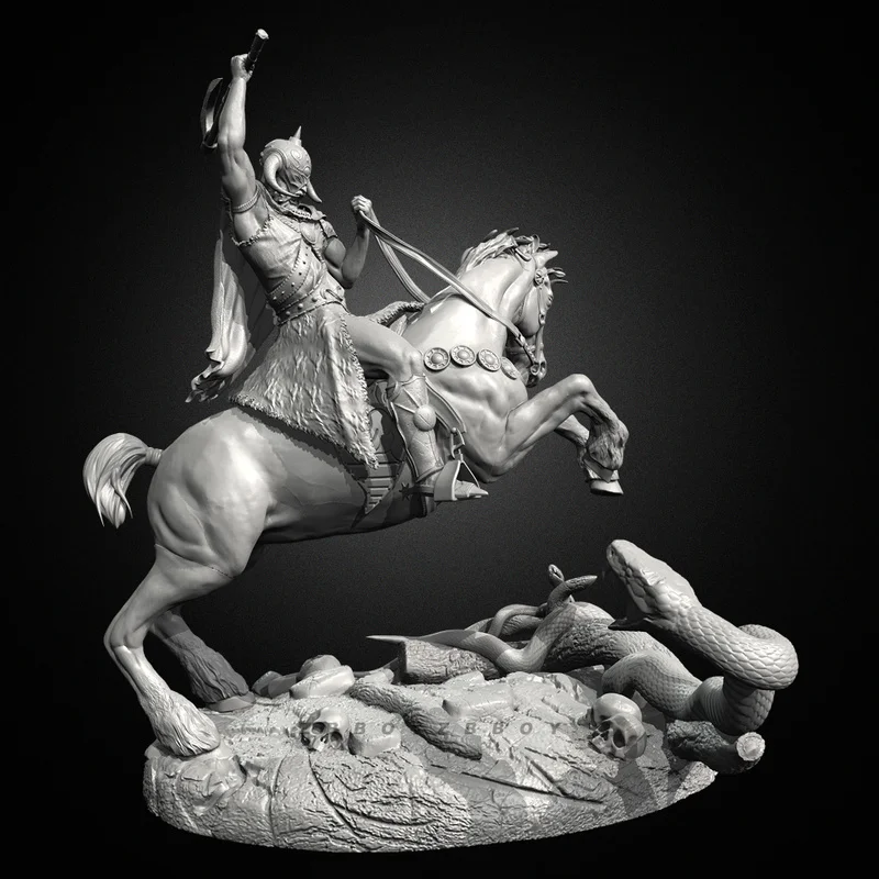 100 مللي متر 150 مللي متر وسيم إله الحرب الراتنج نموذج الشكل Gk مايكرو مصغرة ثلاثية الأبعاد مطبوعة الأبيض لعبة مجسمة غير مجمعة وغير مصبوغ عدة