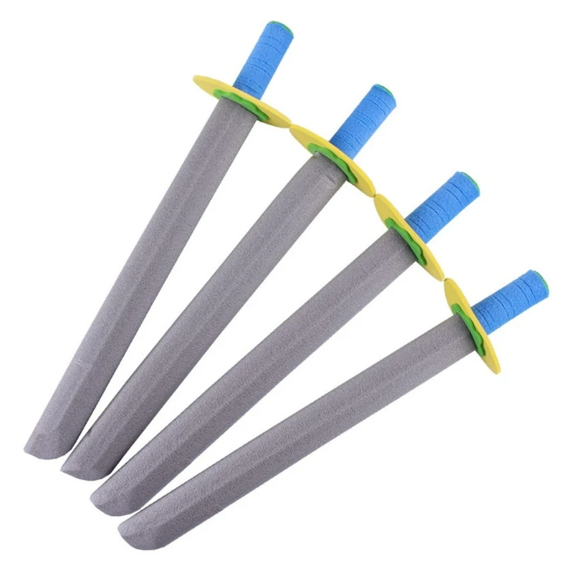 

Q0KB 4 Pcs Foam Sword Shield Toy Set for Kids Pretend for Play Fake Sword for Warrior Knight Weapons Toys Cosplay Performance