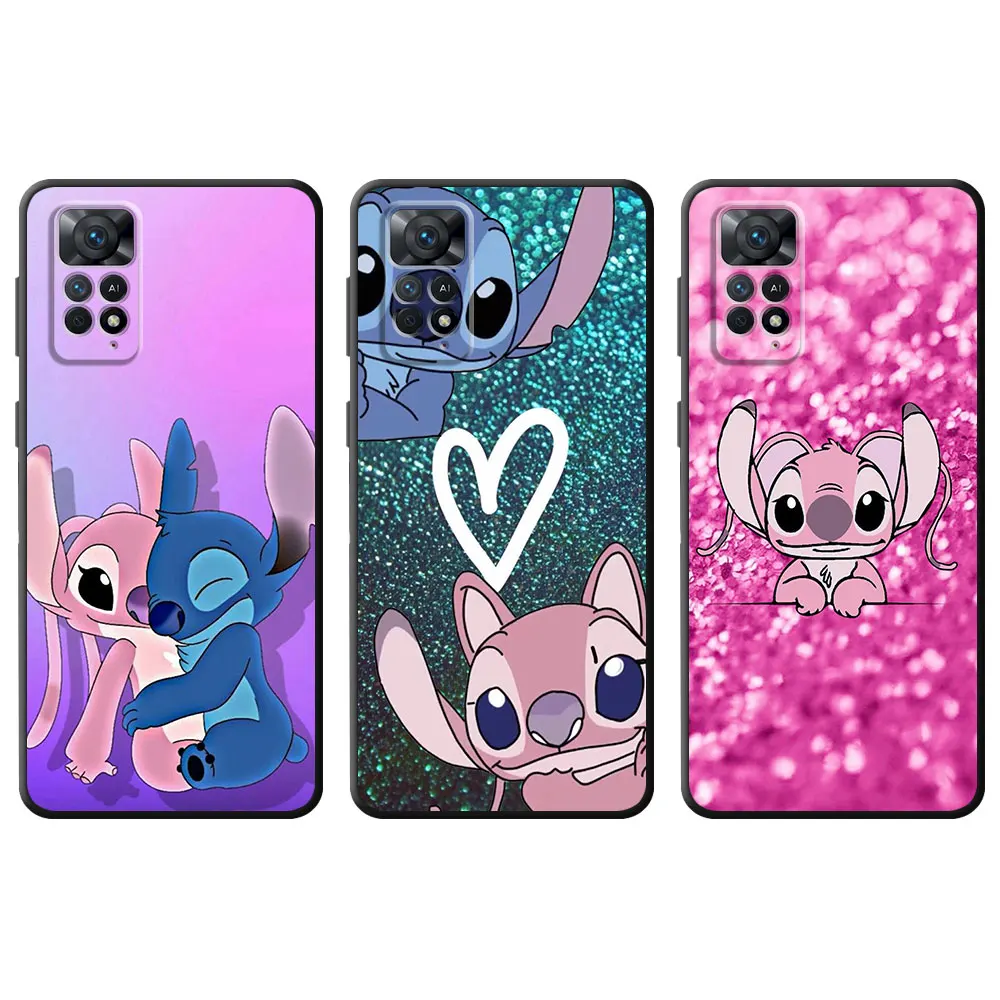 Phone Black Case For Xiaomi Redmi Note 13 Pro 11 12 12C 9T K40 12S 10 11S 9Pro 10C 9C Fundas Covers Turo Planet Stitch Koala