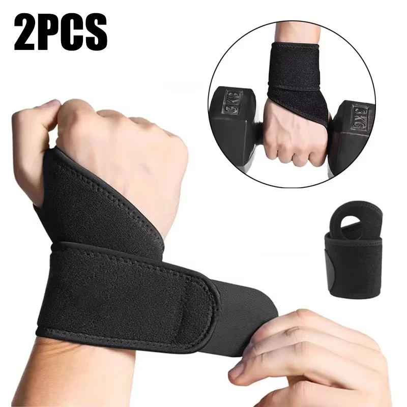 2pcs Adjustable Wrist Brace Carpal Tunnel & Tendinitis Pain Relief – Sport Fitness Support Wristband for Arthritis & Sprains