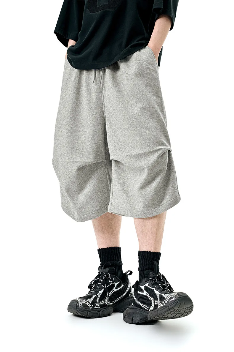 Seven-point Sweatpants 2026 Spring and Summer New Street Wide-leg Casual Pants Loose Shorts