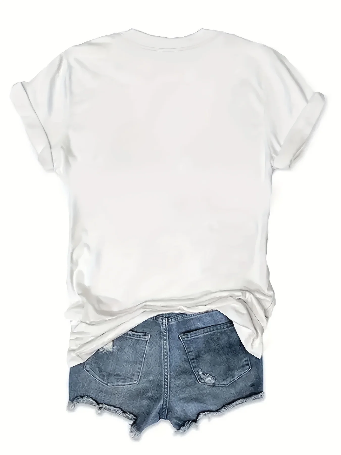 New York Letter Print Crew Neck T-Shirt Casual Short Sleeve Top for Spring & Summer Women\'s Clothing