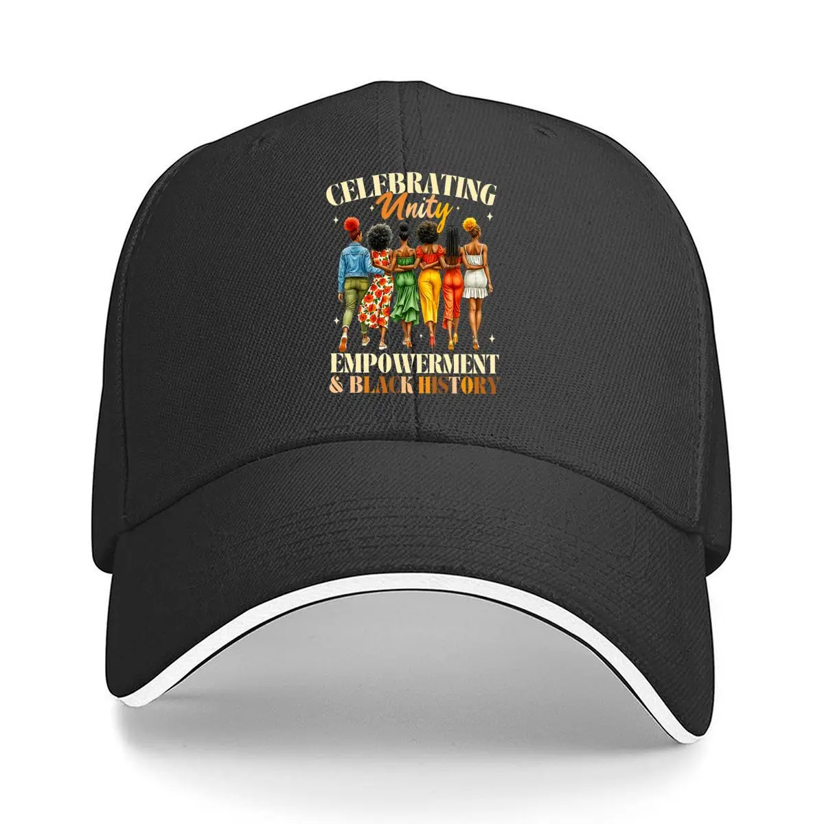 Casquette de baseball graphique unisexe pour femmes et hommes, motif « Célébration de l'unité et de l'empowerment », Histoire des femmes noires