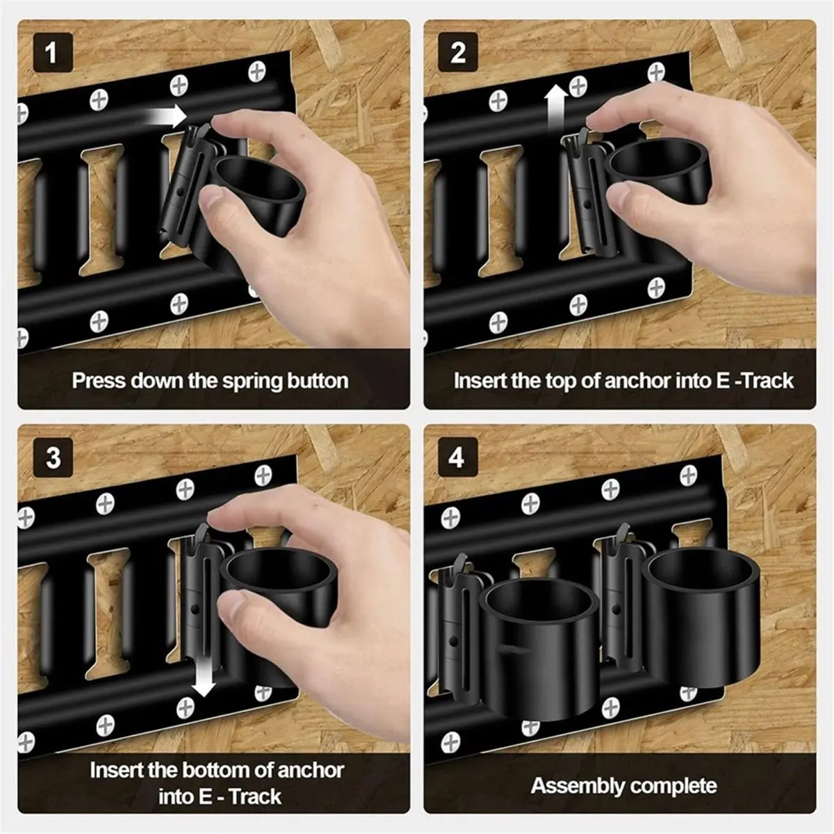 A1808K 5 Pack E-Track Tool Holders E Track Accessories for Enclosed Trailer to Heavy Duty Tool Holder E Track for Truck SUMMER