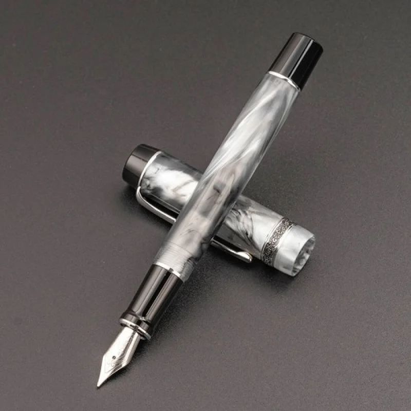 

A+ Kaigelu 316 Gray Acrylic Fountain Pen, EF/F/M Nib Writing Ink Gift Pen