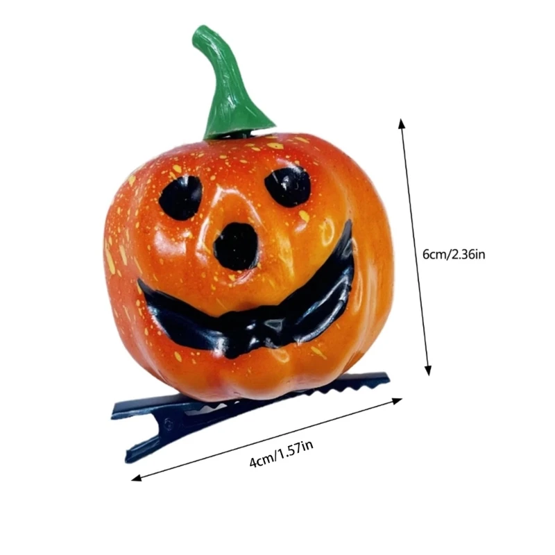 Lindo accesorio para cabello calabaza sonriente para diversión Halloween y truco o trato