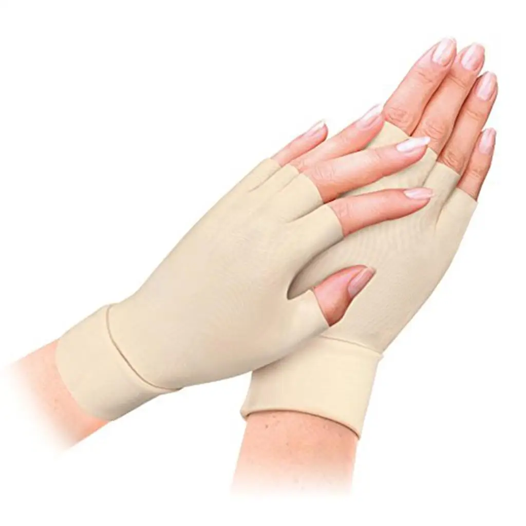 

Arthritis Hand Compression Gloves Brace - Fingerless and Breathable - Ease Muscle Tension and Relieve Carpal Tunnel Ache