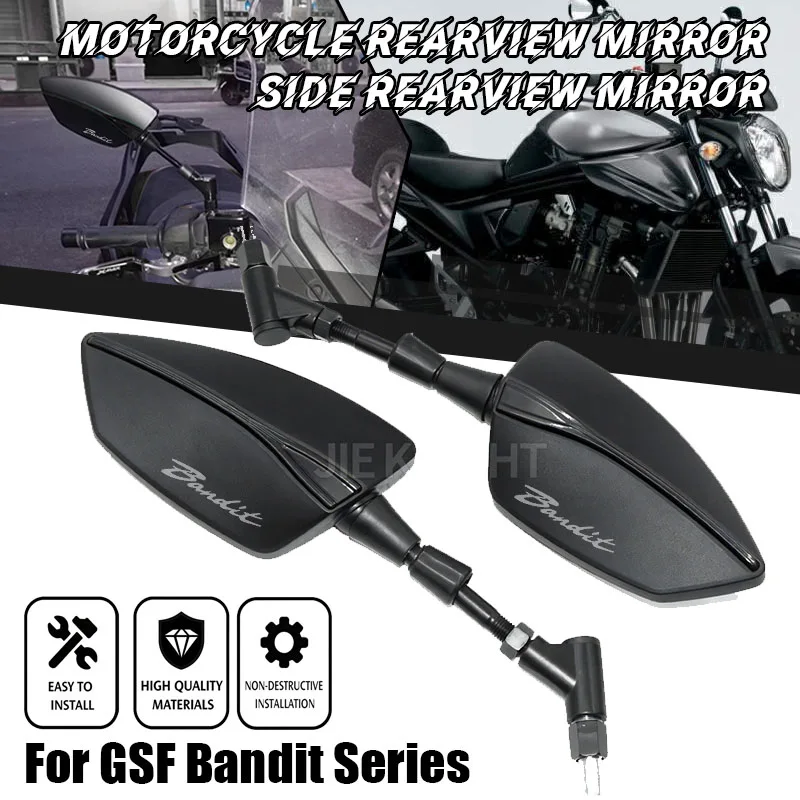 

For Bandit GSF 400 600 650 650S 1200 1250 S 600S M8/M10 Motorcycle Universal Adjustabale Rearview Mirror Side Rear View Mirrors