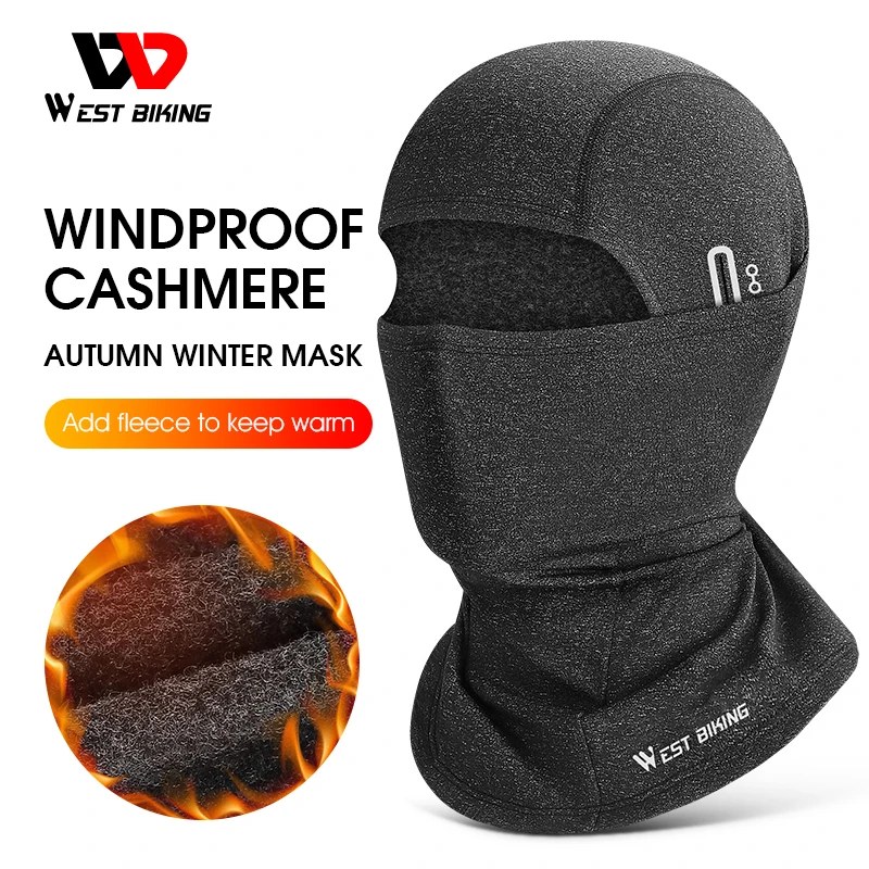 WEST BIKING Warm Winter Bivakmuts Fleece Fietsen Cap Winddicht Heren Dames Sport Sjaal Ski Fiets Motor Hardlopen Nekwarmer