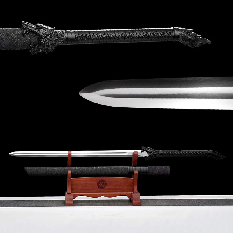 Manganese Steel Real Chinese Swords, HanJian, Dragon Sword, Fashion  Metal Craft, Home Decoration