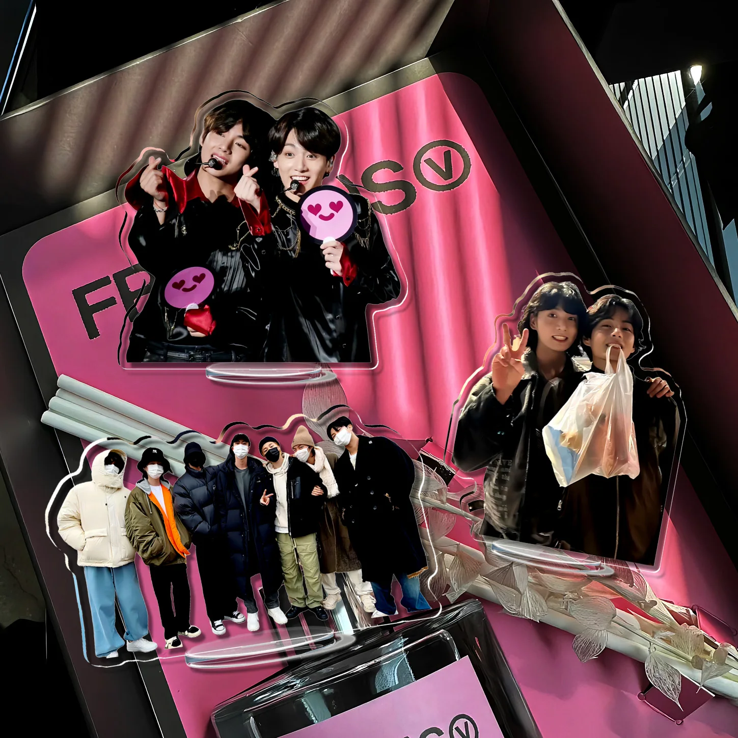 NEW Acrylic Kpop Standee FRIENDS LAYOVER Album Custom KIM V Figures Stander V Vkook Funs Gift Accessories Merch