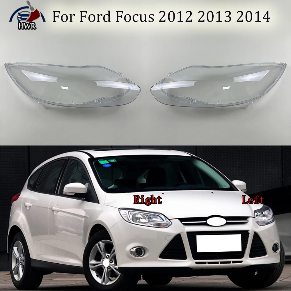 

For Ford Focus 2012 2013 2014 Front Headlamp Cover Transparent Lampshades Lamp Shell Masks Headlight Shade Lens Plexiglass