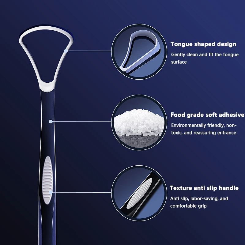/ACR/Tongue Scraper Tongue Brush Cleaning The Surface Of Tongue Oral Cleaning Brushes Cleaner Fresh Breath Health 1PCS