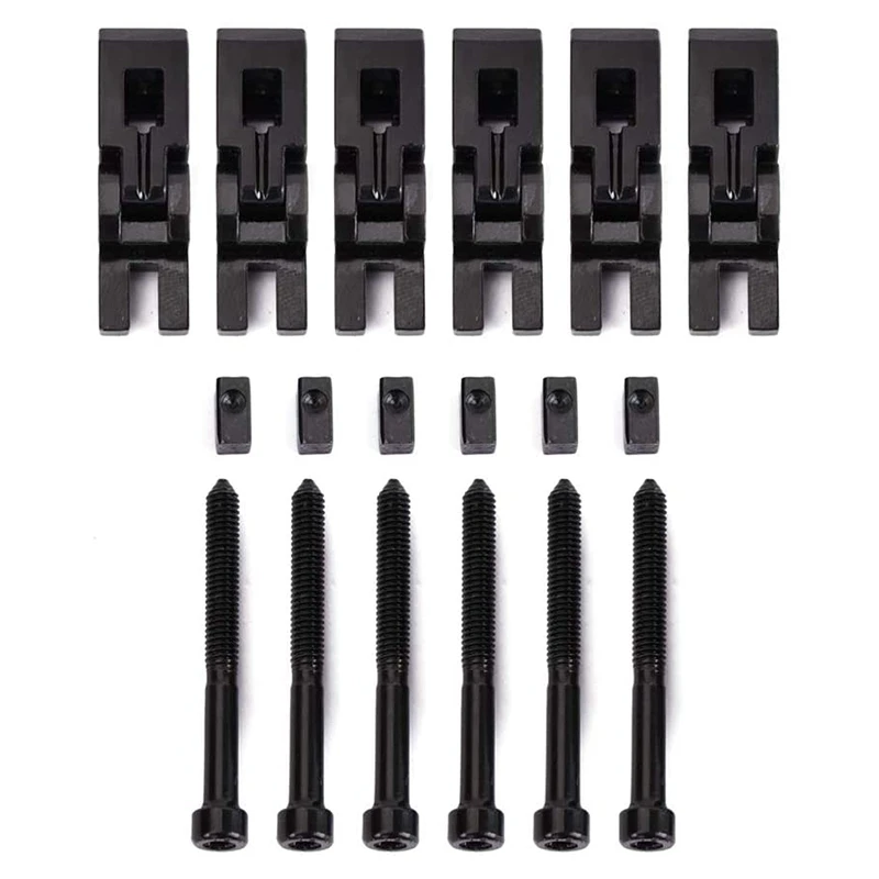 Set Of 6 Double Locking System Locked Saddles For Floyd-Rose Guitar Tremolo Bridge