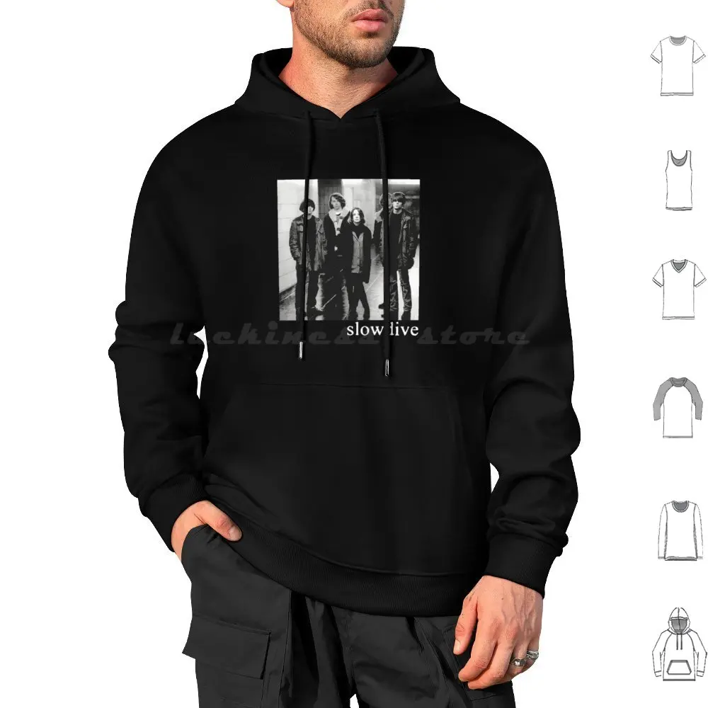 Graphic Slowdive Four Man And One Girl Hoodies Long Sleeve Slowdive English Band Music Vocals And Guitar