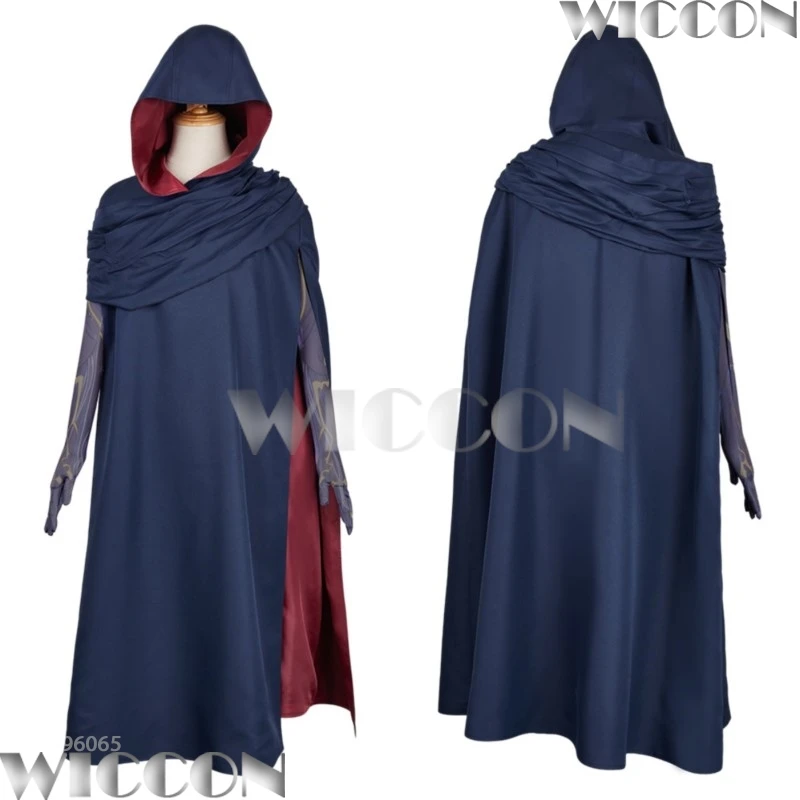 Viktor Arance Anime Game League of Legends Cosplay Costume Blue Cape Cloak Gloves Tight Pantyhose Belt Wig Holloween Customized