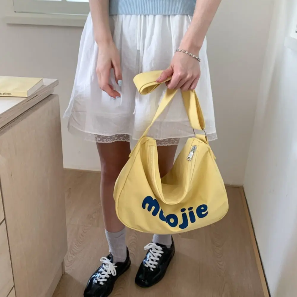 

Повседневные простые женские сумки-тоут, парусиновые сумки на одно плечо большой вместимости, сумка с буквенным принтом для отдыха и поездок на работу, сумка