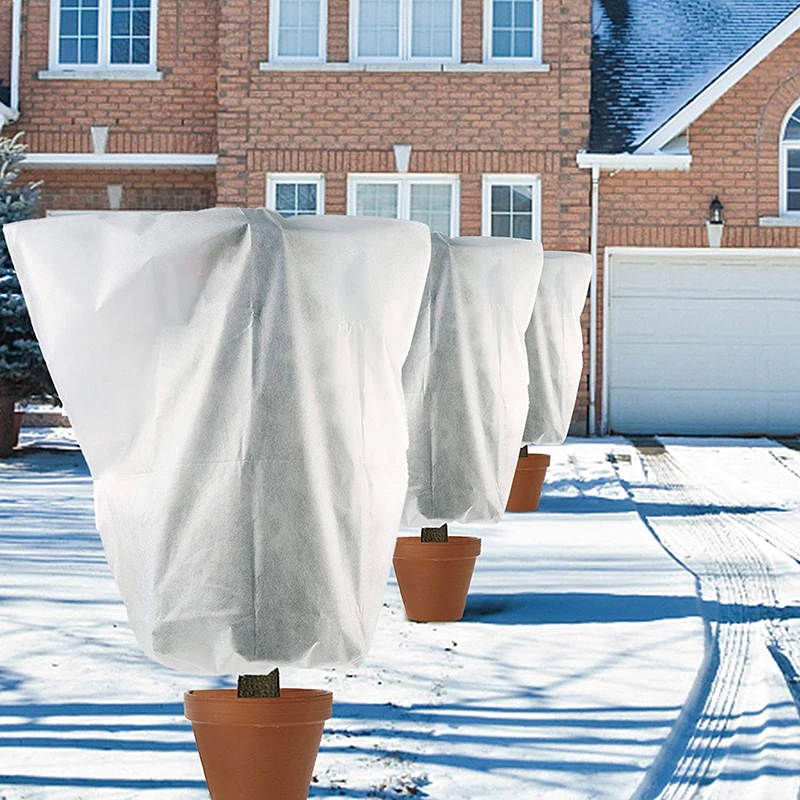 Cubierta de plantas de invierno contra congelación, cubierta cálida, arbusto de árbol, bolsa protectora contra el frío para plantas de jardín, árbol pequeño