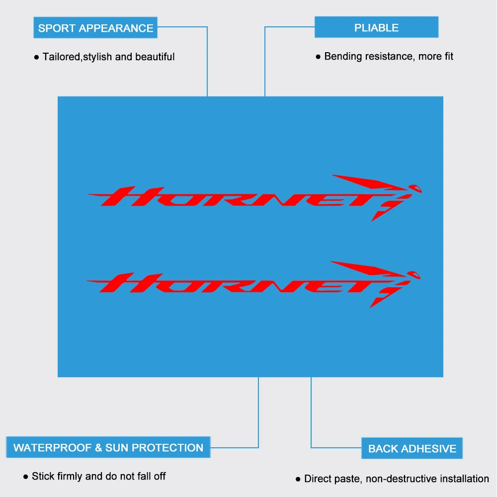 Motocicleta Adesivos reflexivos para Honda, Hornet Adesivos, Acessórios, CB 250, 750, 900, CB500, CB750, CB600F, CB600, CB900 F, CB1000, 2023, 2024