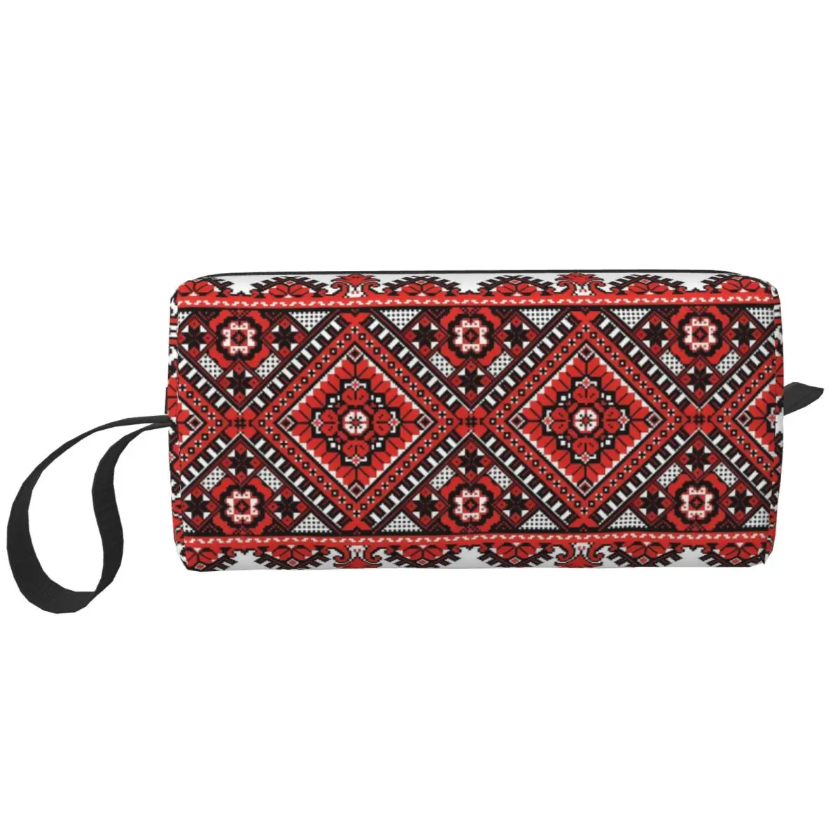 Custom Cute Ukrainian Traditional Embroidery Travel Toiletry Bag Vyshyvanka Cosmetic Makeup Organizer Beauty Storage Dopp Kit