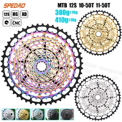SPEDAO 12 Speed MTB Cassette 10-52T 10-50T 11-50T XD HG Freewheel Lightweight CNC K7 Sprocket Drivetrain Upgrade Bike Parts