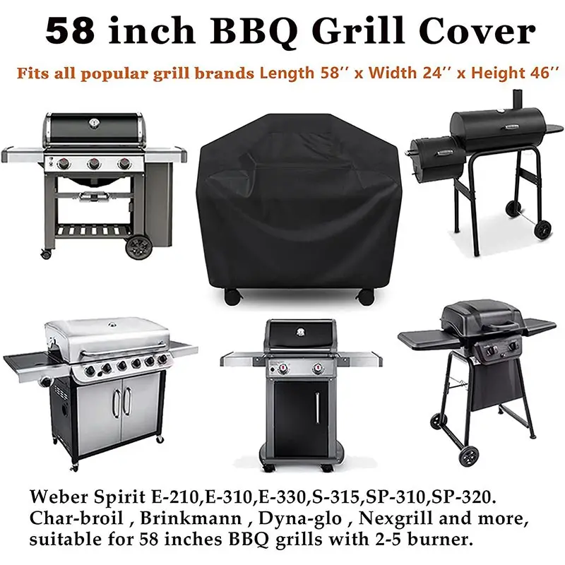 Outdoor Rainproof Barbecue Cover Oven BBQ Cover 420D Oxford Cloth Durable Waterproof Grilling Cover for Propane Gas Grill view 2