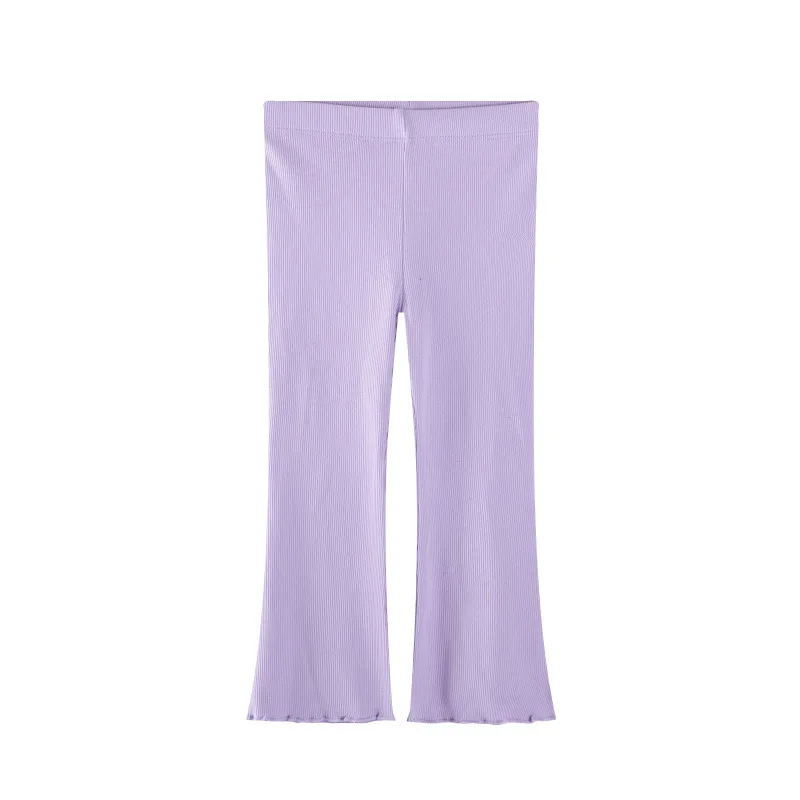 

Jumping Meters 2-7T Colorful Full Length Hot Selling Girls Leggings Flare Pants Pencil Pants Autumn Purple Kids Trousers