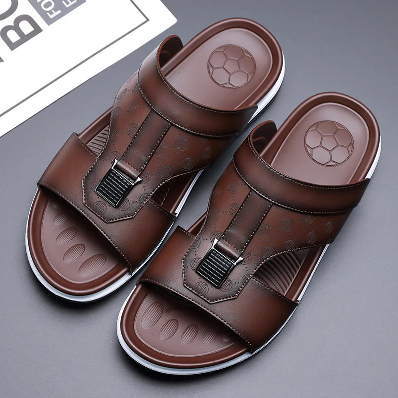 Men's Stylish Summer Slippers, Comfortable Breathable Anti-Slip Wear-Resistant Sandals for Outdoor, Driving and Beach-5359