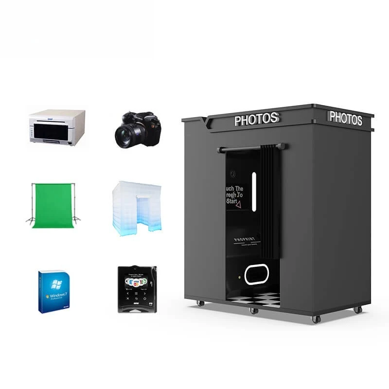 Portable Selfie Photo Booth Instant Printer Self Service Photo Booth for Shopping Malls