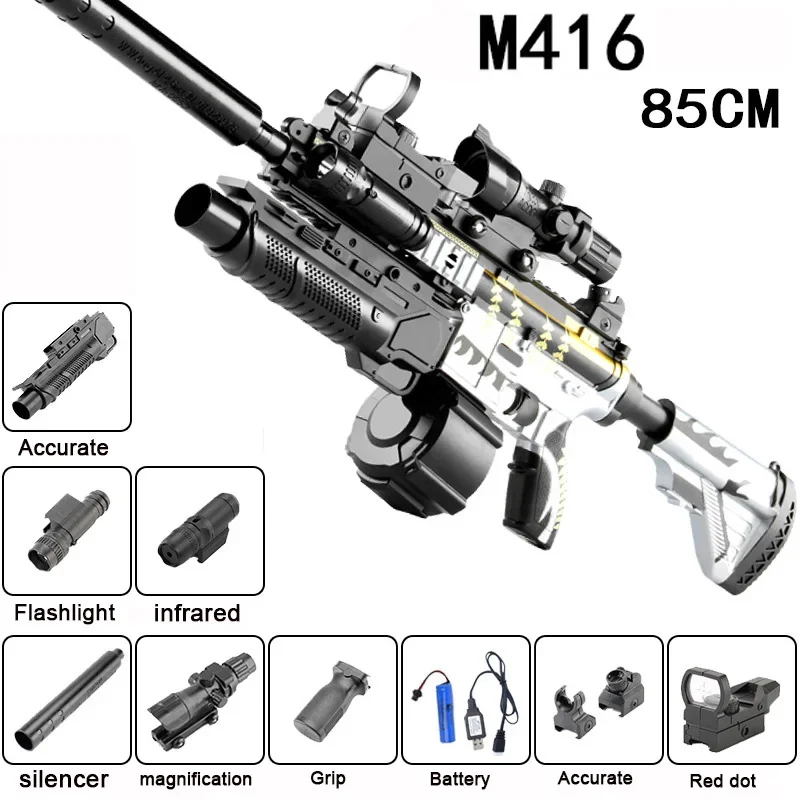 M416 Water Bomb Blaster Gun Electric Graffiti Air Rifle Weapons Paintball Toy Guns Pneumatic Gun For Shooting Adults Kids Toy