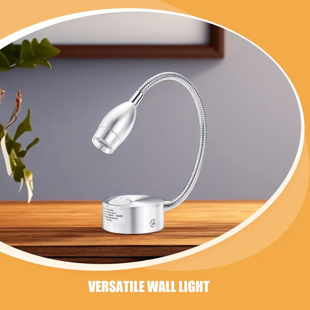 Rotating Wall Light Bedroom Read Adjustable Headboard Silver Clamp Book Sconce