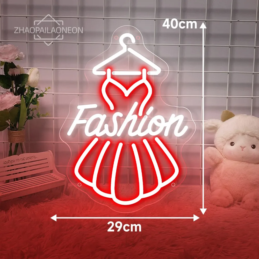 متجر الأزياء LED النيون تسجيل متجر الملابس أضواء النيون الجدار الديكور تي شيرت متجر ديكور النيون تسجيل الأعمال مصابيح LED