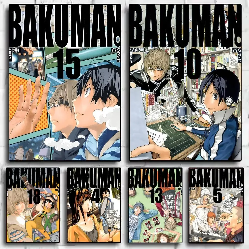 Pegatinas de póster de Anime B-Bakuman Comics, mural autoadhesivo, calcomanías de pared HD para dormitorio, sala de estar, decoración del hogar, regalo