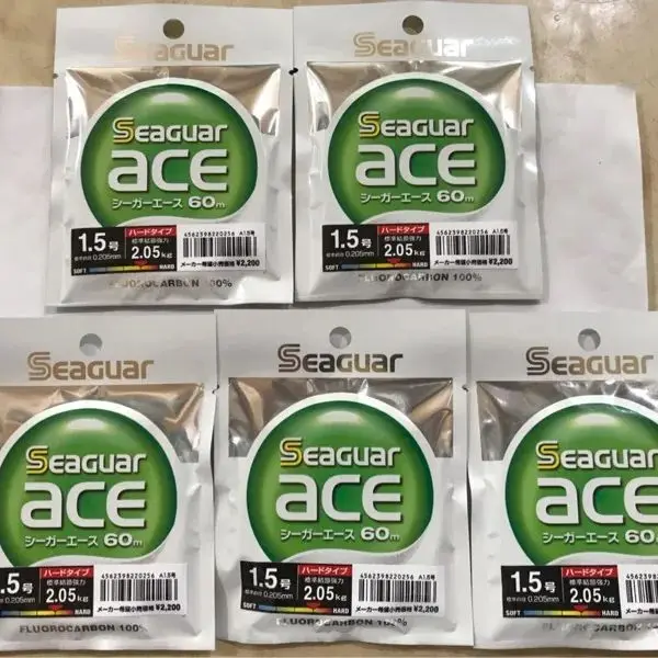 คุณภาพสูง Seaguar Carbon Line ace Green Subline 60m Super Tensile Abrasion Resistance Soft Fishing Line