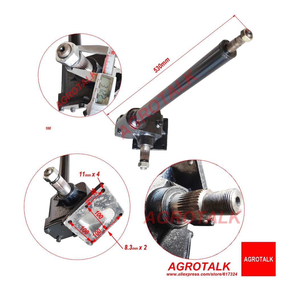 25,40.000 Unidad de dirección para tractor Shenniu Bison SN254 / SN304 con motor Hubei 295T
