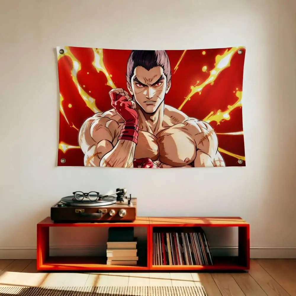 3D Fighting Game T-Tekken Flags Wall Hanging Tapestry Outdoor Garage Room Decorative flag Background Blanket