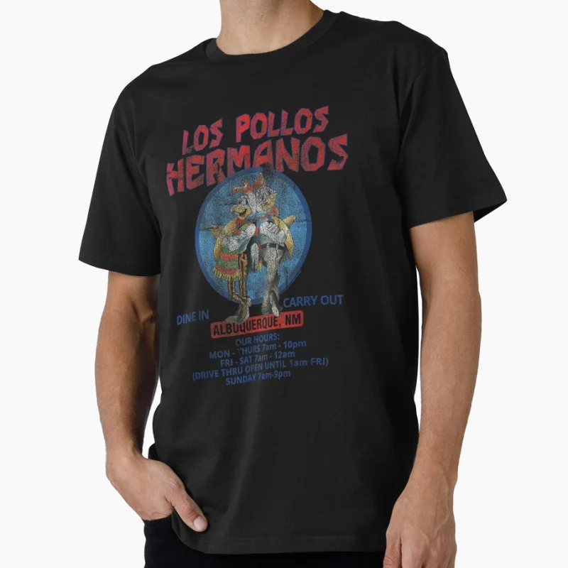 

Los Pollos Hermanos Vintage Crime Movie Breaking Bad Gift t shirt Men's O-Neck Short Sleeve Graphic clothes All size tee S-6XL