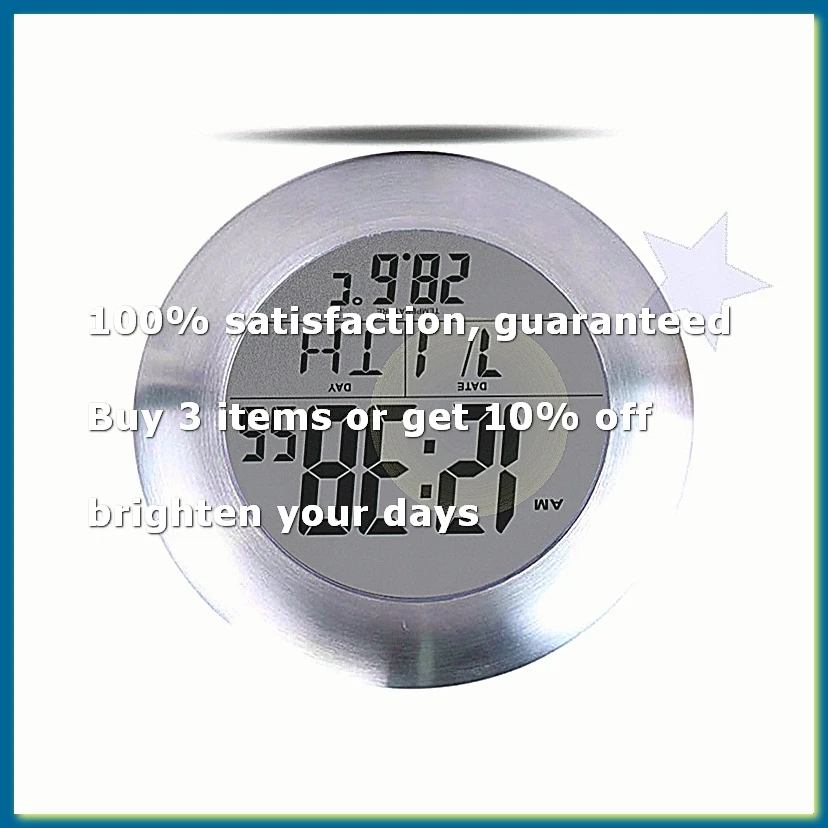 Digital Bathroom Shower Wall Clock, Waterproof, Moisture Proof Meter, Large Screen Display, Calendar Month and Date