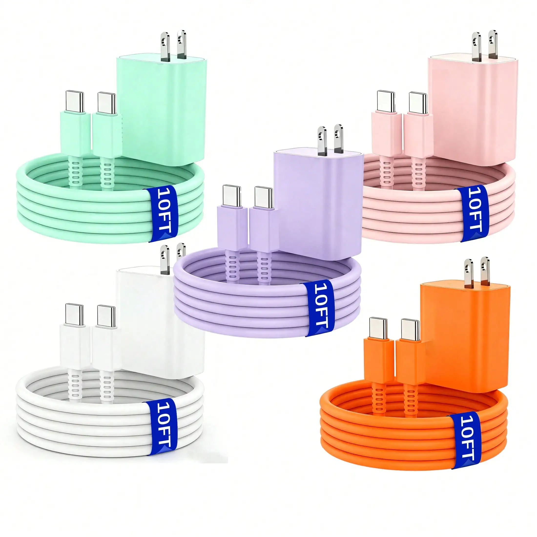 

JOZASHON 45W USB C Fast Charger Block With 10FT Long Type C Cable Super Fast Charging Compatible For iPhone 17 Series 16 Pro Max 15 Samsung S25 S26 Phone Charging Accessory