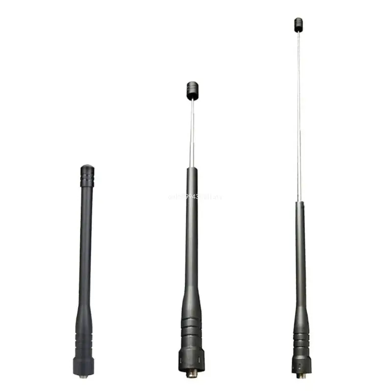 วงกว้าง 400-470MHz เสาอากาศ 4.5 นิ้วถึง 17 นิ้ว Telescopic เสาอากาศสำหรับ Walkies Talkies วิทยุมือถือ Dropship