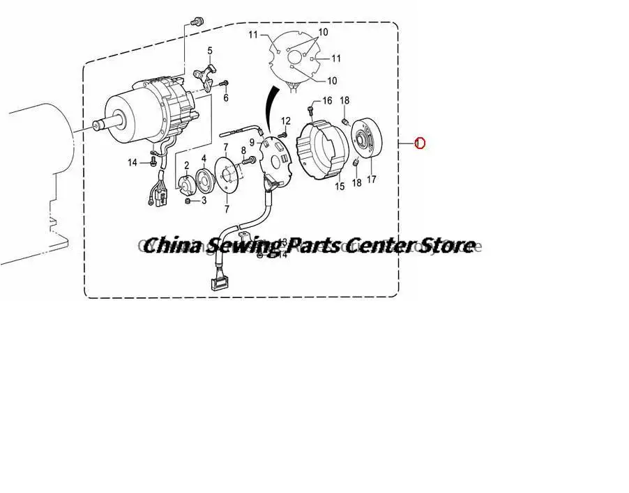 J80991001 Direct Drive Motor Brother KE-430D Bartack Computer Pattern Machine BAS-311G 311G Motor Industrial Sewing Machine