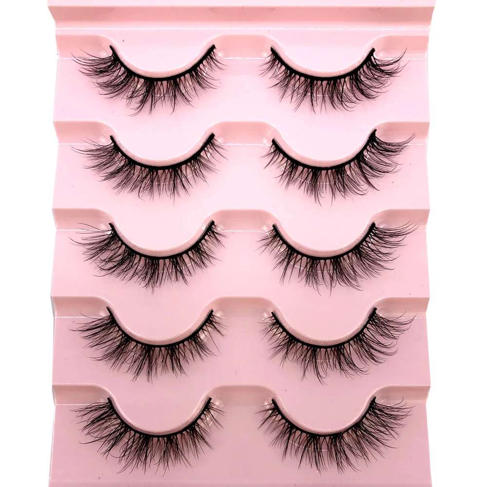 HBZGTLAD New 5 Pairs 3D Eyelashes Natural ThickFalse Eyelashes Fake Lashes Makeup Extension Eyelashes cilios maquiagem