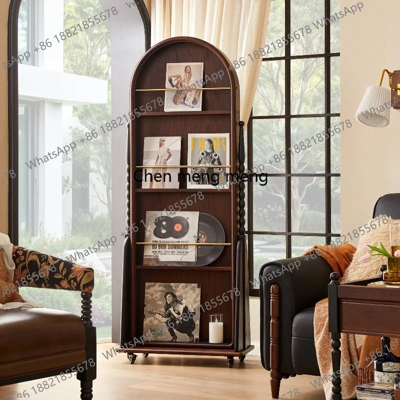 

Зеркало в полный рост из массива дерева в средневековом стиле, передвижное напольное зеркало для гостиной на колесиках, французское зеркало для спальни.